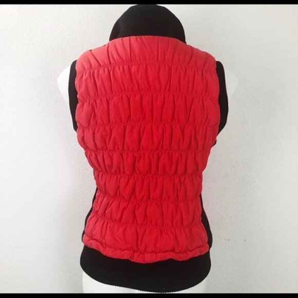 Calvin Klein Red Black Tom Puffer Vest Size S - Picture 2 of 8